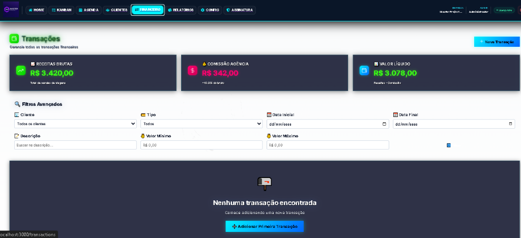 Visão Geral do Financeiro