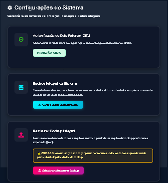Configurações e Segurança